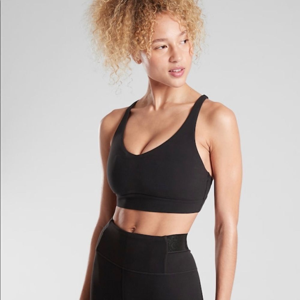 NWT Athleta Solace Bra Medium D-DD. Black